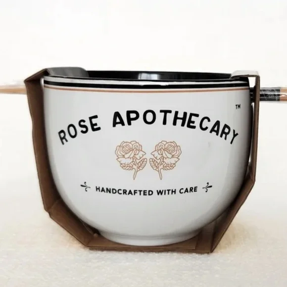 Rose Apothecary Schitts Creek Ramen Bowl with Chopsticks - Picture 4 of 7